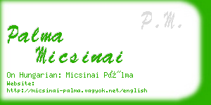 palma micsinai business card